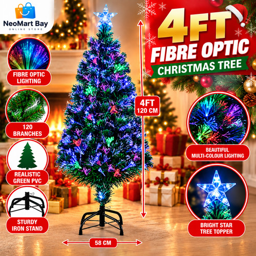 4ft fibre optic christmas tree - fibre,