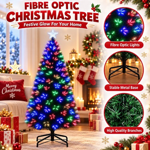Fibre optic christmas tree pre - christmas,