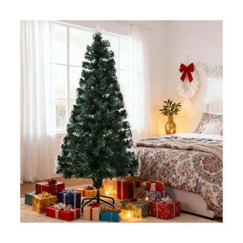 Pre lit fiber optic - pre-lit, christmas