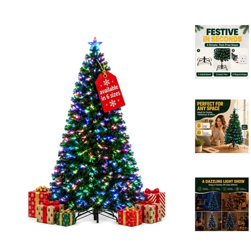 2ft fibre optic christmas tree - fibre,