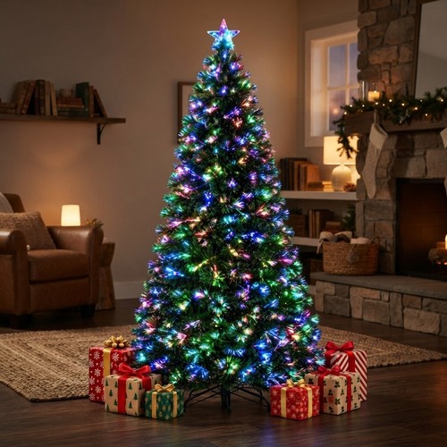 7ft fibre optic - optic, christmas