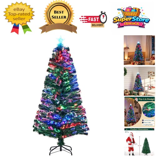 5ft fibre optic christmas tree - christmas,